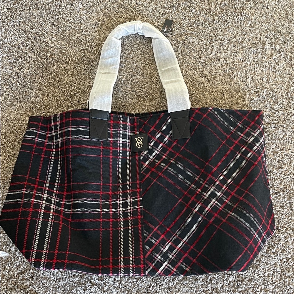 Stylish Plaid Tote Bag